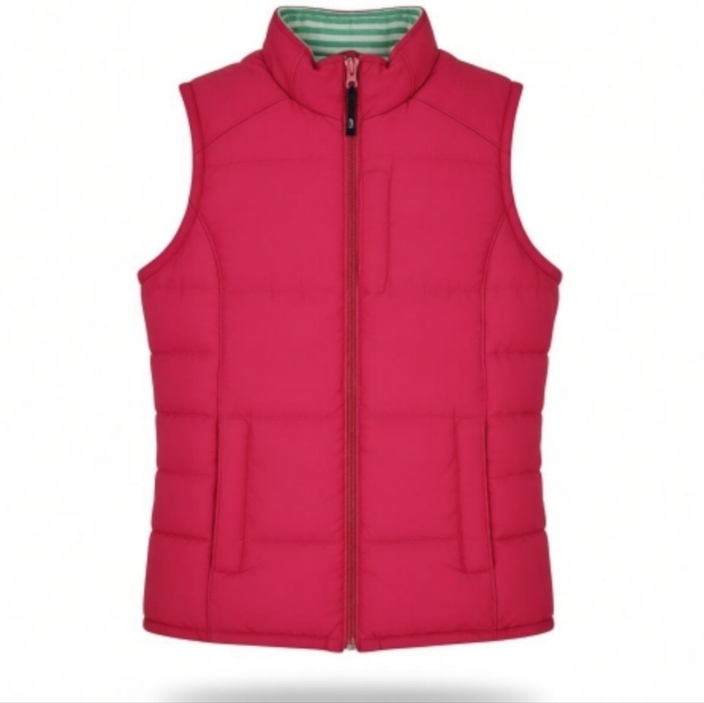 Vineyard Vines Fleece Lined Vest Women Size XS Full Front Zip Stand Up Collar